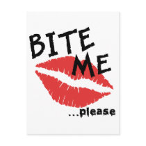 Bite Me Please Postcard