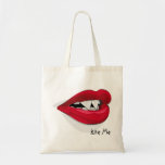 Bite Me Vampira Mouth Canvas Bags