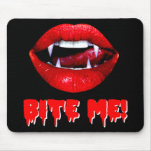 Bite Me Vampire Halloween Mouse Pads