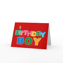 Bithday Boy Letters Card