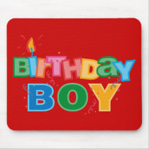 Bithday Boy Letters Mousepad