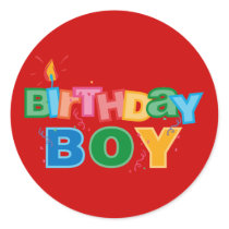 Bithday Boy Letters Sticker