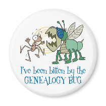 Bitten By The Genealogy Bug Fridge Magnet