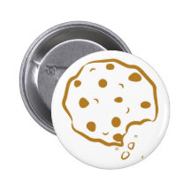 Bitten Chocolate Chip Cookie Button