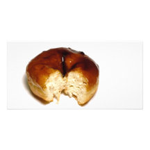 Bitten doughnut photo greeting card