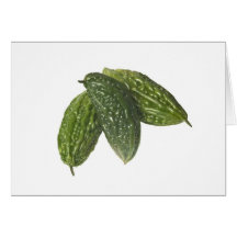 Bitter melons greeting cards