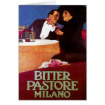 Bitter Pastore Milano Vintage Wine Drink Ad Art Cards