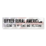 Bitter Rural American cling to guns and religion