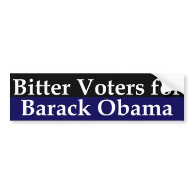 Bitter Voters for Barack Obama Bumper Sticker by irregulargoods