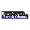 Bitter Voters for Barack Obama Bumper Sticker bumper stickers