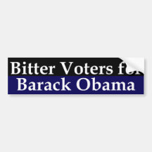 Bitter Voters for Barack Obama Bumper Sticker