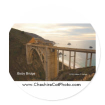 Bixby Bridge Big Sur California Products Stickers