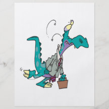 Bizosaur Going to Work Dinosaur Personalized Flyer