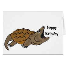 BJ- Funny Snapping Turtle Birthday Card