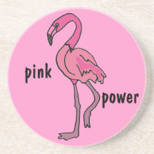 BJ- Pink Power Flamingo Coasters