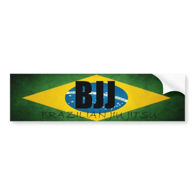 BJJ Brazilian Flag Bumper Sticker by projectkombat