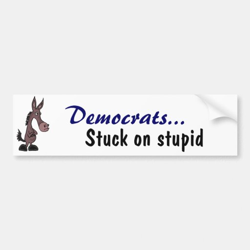 BK- Funny Donkey Political Bumper Sticker
