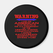 Black 2nd Amendment American Magnet