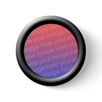 Black (3d effect frame border) Template Pinback Buttons