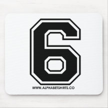 Black 6 mouse pad