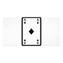 black ace of diamonds icon picture card
