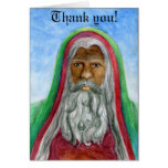 Black African American Santa Thank You Card