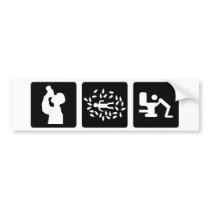black alcohol picture icon bumper stickers