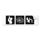 black alcohol picture icon bumper stickers