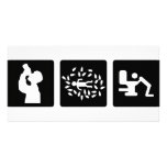 black alcohol picture icon personalized photo card