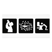black alcohol picture icon personalized photo card