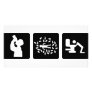 black alcohol picture icon personalized photo card