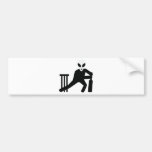 black alien cricket icon bumper stickers