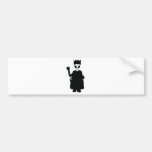 black alien king icon bumper sticker