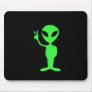 black alien peace mouse pad