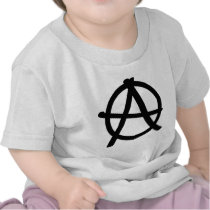 black anarchy sign t shirt