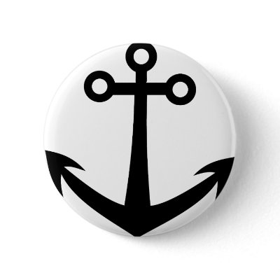 black anchor icon pinback buttons by Tomaniac