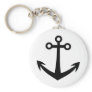black anchor icon key chains