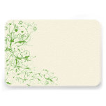 Black and Apple Green Love Bird Swirls RSVP Custom Announcement