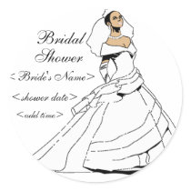 Black and Beautiful Round Sticker