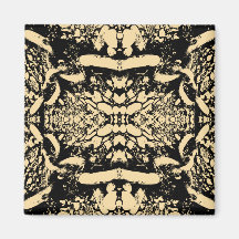 Black and Beige Abstract. Magnets