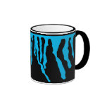 black and blue abstract coffee mug