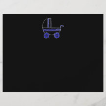 Black and Blue Baby Stroller. Flyers