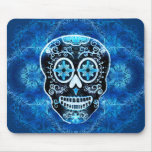 Black and Blue Calavera Mousepad