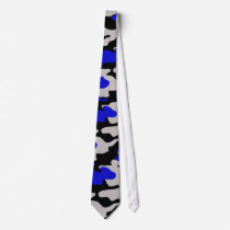 BLACK AND BLUE CAMO CUSTOM TIE