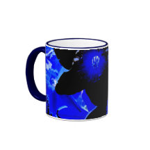 Black and Blue Daffodils Mug