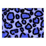Black and Blue Leopard Print Pattern. Business Card Templates