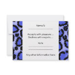 Black and Blue Leopard Print Pattern. Personalized Invite