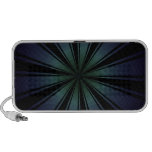 Black and blue neon techno beams speakers