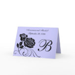 Black And Blue Roses Formal Wedding Invitation Greeting Cards