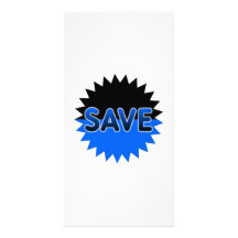 Black and Blue Save Photo Greeting Card